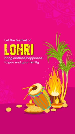 Happy Lohri hd images poster banner status and hd photos